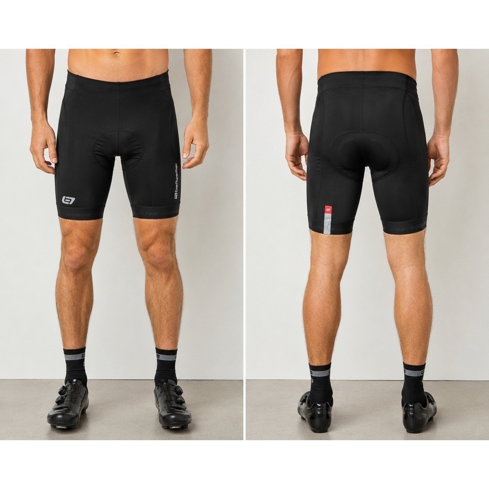 Bellwether Men Black Padded Cycling Shorts‎ Biking Gear Reflective sm med